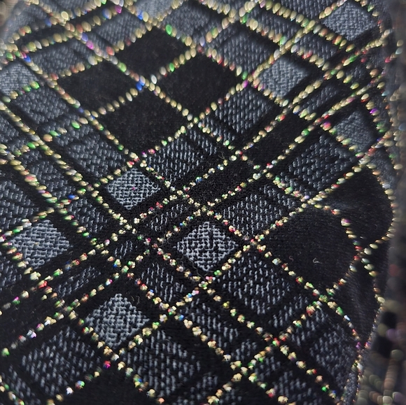 Vtg Jacket Womens 14/16 W Black Velvet Sparkle Dressy Preppy Clueless Academia - Picture 5 of 11